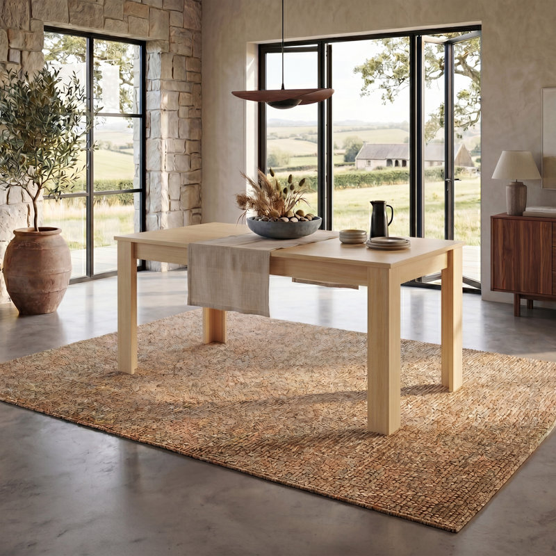 Iriemi Rectangular Dining Table, 74cm H x 150cm L x 90cm W, Oak