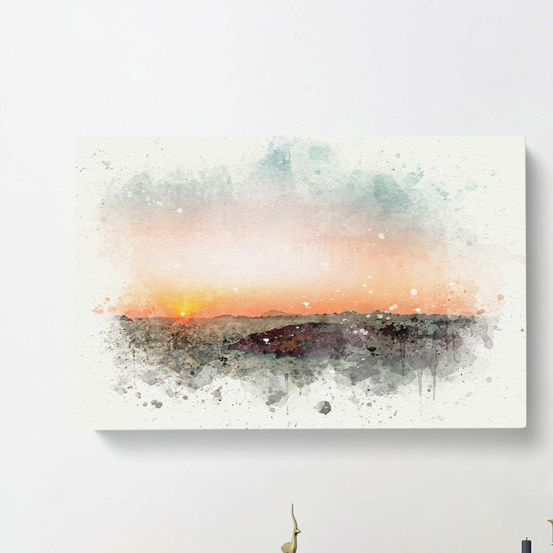 Sunset In Milos Greece In Abstract - Wrapped Canvas, 60cm H x 91cm W x 3cm D