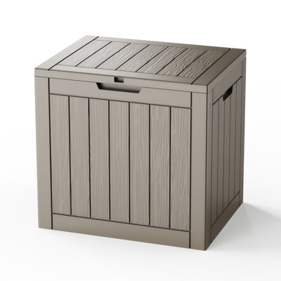 30-Gallon Lockable Resin Deck Box,Outdoor Storage Chest