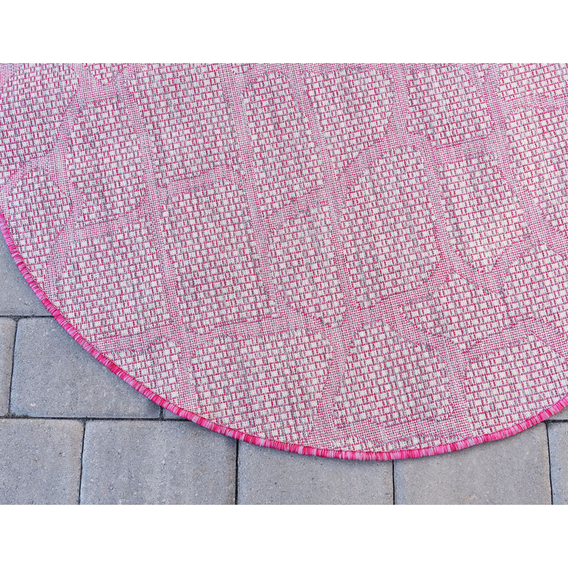 Tapis d'extérieur joyeux couleur bonbon, Rond 4 pi