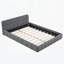 Lit plateforme tapissier avec tissu épais-1816604010