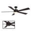 Ventilateur de plafond intelligent à cinq pales d'extérieur et d'intérieur Wynd avec télécommande et ensemble d'éclairage DEL inclus fonctionnant avec les applis Alexa, iOS ou Android-124322698-124322705-124322710