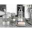 Distributeur de savon gris / argent brossé