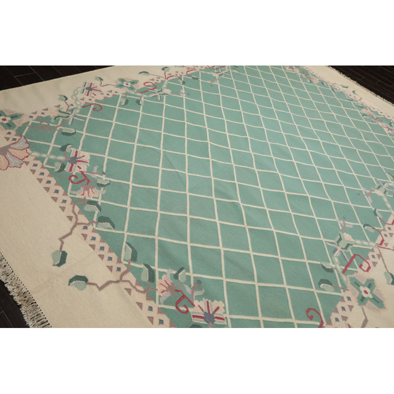 Tapis traditionnel en laine tissé à la main 9 x 12