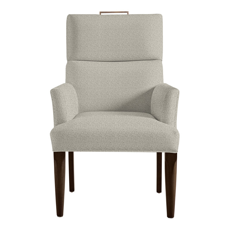 Thom Filicia Home Fabric Tight Back Arm Chair, Hampton, Tuck Metal
