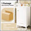 Meuble-lavabo moderne de 18 pouces avec lavabo en céramique, tiroirs à fermeture en douceur et organisateur de porte, tiroir de séparation et patins réglables en plastique - solution de rangement compacte pour les espaces étroits-71896351