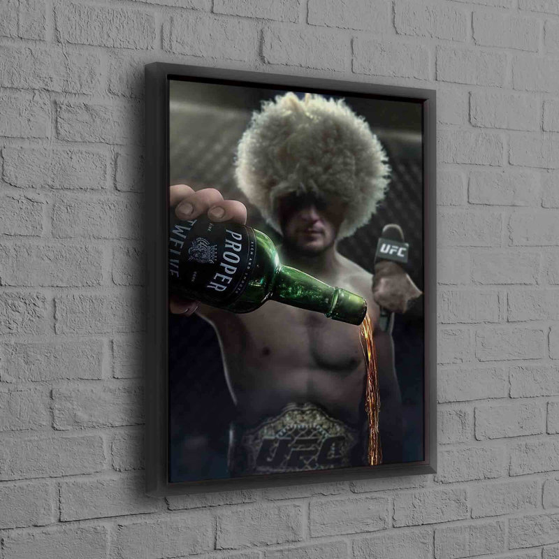 Print on Canvas, 35 cm H x 25 cm W, Framed Print without Mat, Black