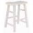 Messer Heavy-Duty Solid Hardwood Saddle Seat Kitchen Bar Stool & Counter Stool, 24", White (Set of 3)-2039425460-2097960306-2025319658