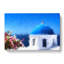Santorini Blue Domed Church In Abstract - Wrapped Canvas-55342256