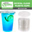 Gobelets jetables en plastique transparent 16 oz avec couvercles plats pour boissons froides, café glacé, soda, cocktail et gobelets Ecoqualité (400)