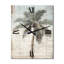 Palmier tropical aux couleurs rétro délavées - horloge murale pré-531120843