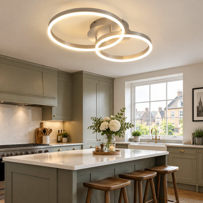 2-Light Dimmable LED Flush Mount