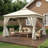Yardgrace 12'x12' Soft-top Double-Roofed Steel Patio Gazebo-122435062