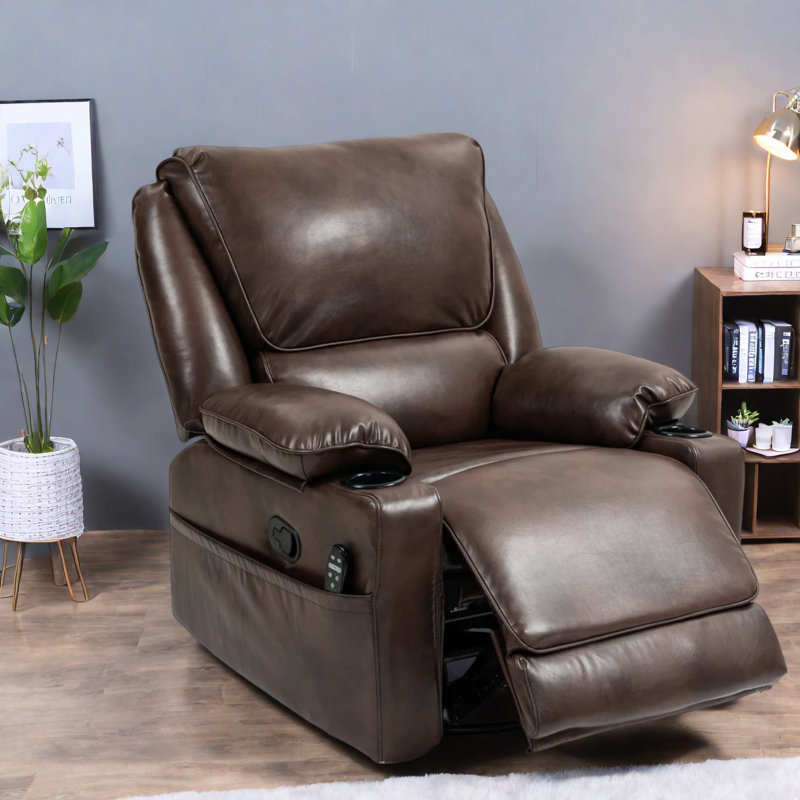 Fauteuils inclinables de massage surdimensionnés, grande chaise berçante pivotante en acier pour la maison