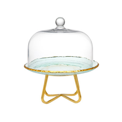 Harper Gold Raw Edge Cake Dome