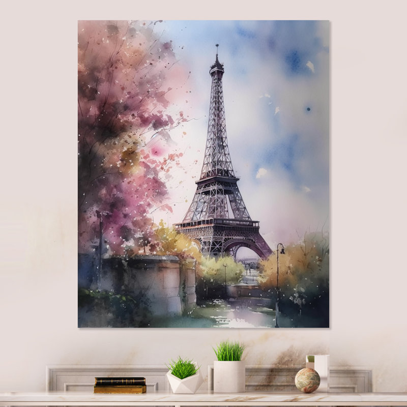 Magnifique tour Eiffel à Paris V - art mural en métal Paris, H 32 po x l 24 po