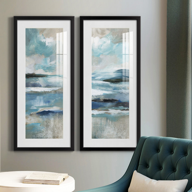 «Distant Drama I», reproduction encadrée de qualité supérieure, prête à être accrochée, Cadre noir