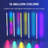 Daybetter Smart Rgbic Corner Floor Lamp Set Of 2 - 40" Tall Led Color Changing Mood Lighting With Music Sync, Remote & App Control, Battery Powered (black)