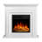 36"Electric Fireplace Insert with Remote Control Adjustable Flame Colour Brightness,TV Stand with Freestanding Electric Fireplace-865121553