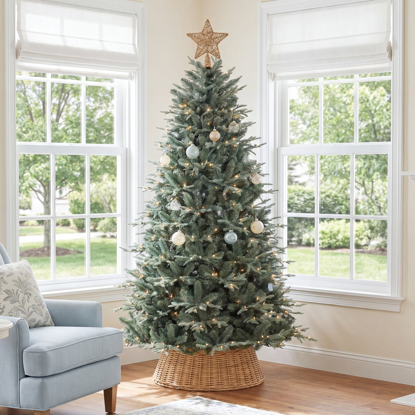 Gretell 78' Lighted Artificial Spruce Christmas Tree