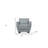  Gray Genuine Leather Arm Chair