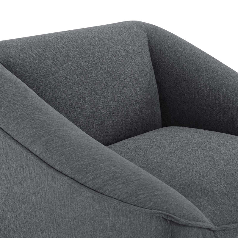 Fauteuil Modway Comprise, Polyester gris anthracite