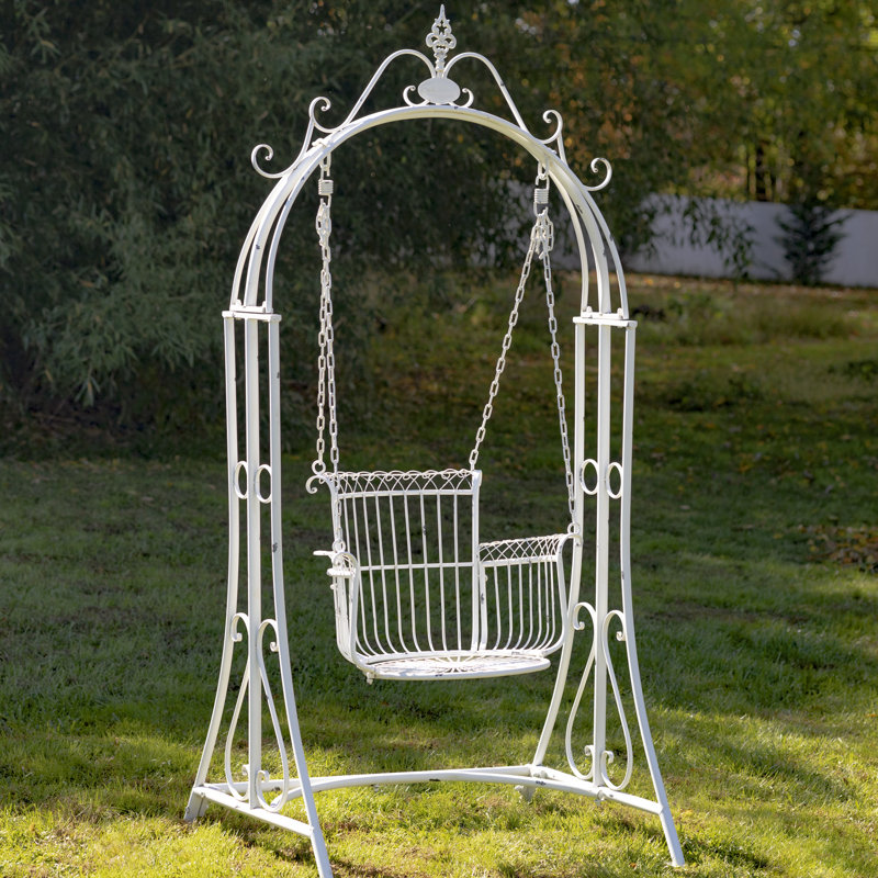Balancelle avec support Adein, Blanc antique