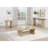 Coastal Modern Console Table with Sculptural Base
