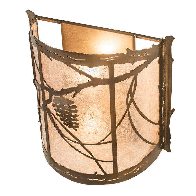 Rustic Lodge Flush Mounted Sconce