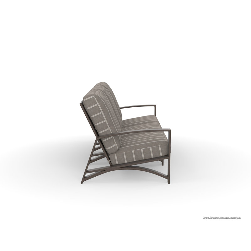 Arc Outdoor 3 - Seat Patio Sofa, Copper Creek, Stitches Slate