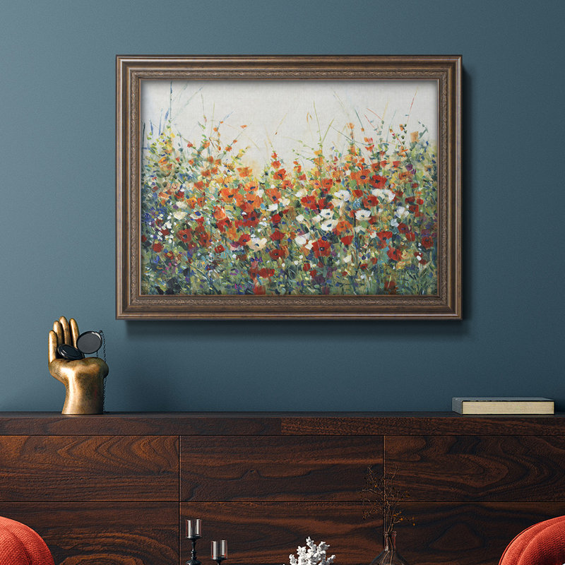 «Garden in Bloom I», toile encadrée de qualité supérieure - prête à être accrochée, H 16 po x l 20 po x P 2,5 po