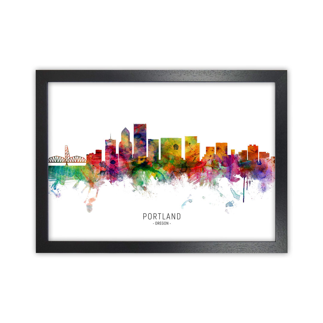 Portland Oregon Skyline by Michael Tompsett - Print