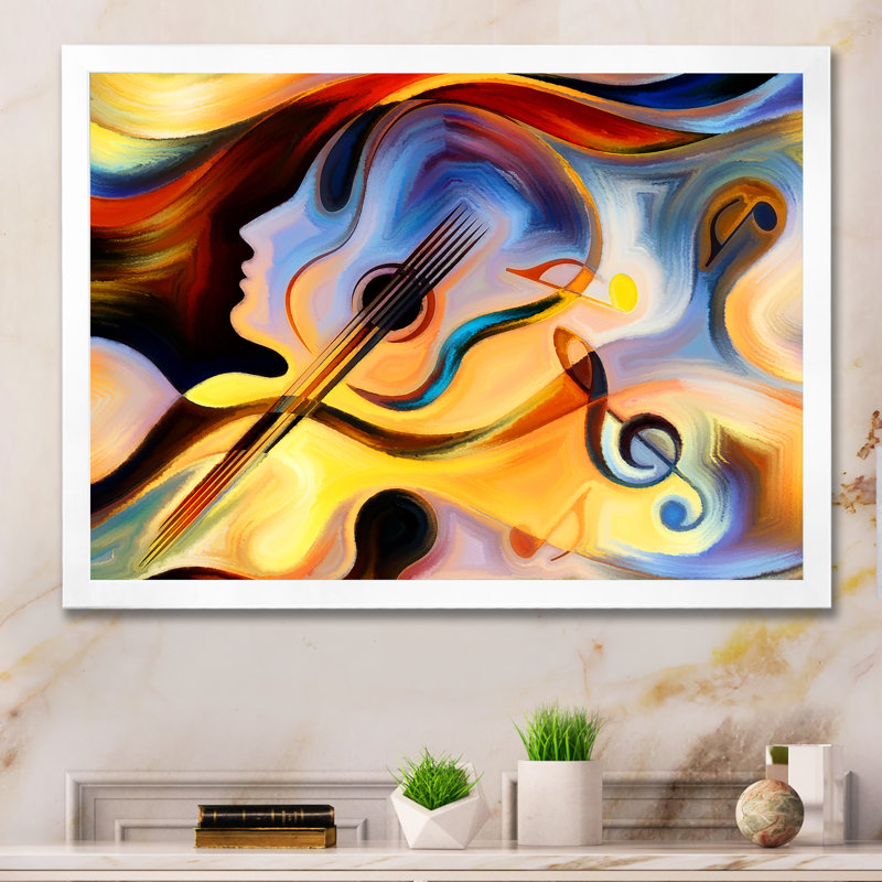 Realms Of Inner Ii - reproduction d'art sur toile, H 8 po x l 12 po x P 1 po, Cadre blanc