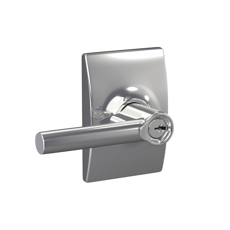 Broadway Keyed (Entry) Door Lever, Bright Chrome, Keyed Alike