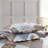 HoneiLife Queen Size 3-Piece Flower Cluster Quilt Bedding Set, Soft Blended Fabric Coverlet with Matching Pillow Shams, Gray-118565878-126593509