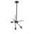 Azita 3-Light Matte Black Chandelier With Three Adjustable Arms
