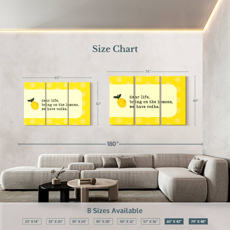 Ketti Vodka Lemon, 42" H x 65" W