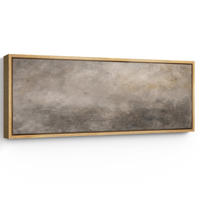 Warm Neutral Abstract Artwork, Minimalist Living Room Pictures, Framed Canvas Giclee Print Wall Art