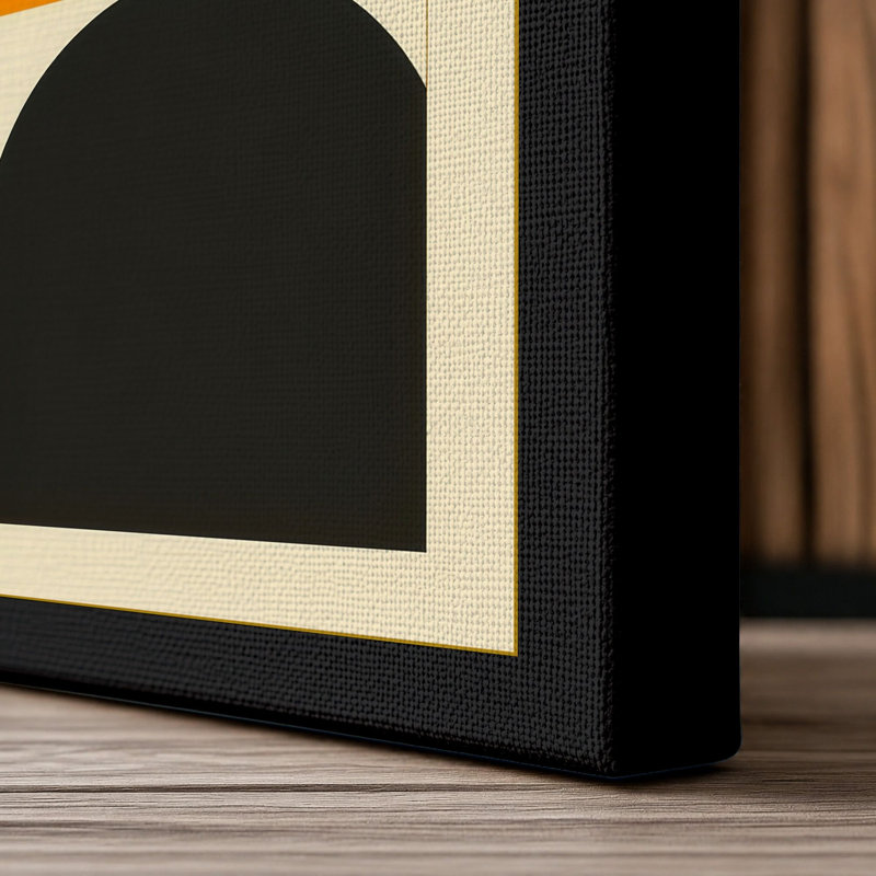 Constructivist Forms Geometric - Wrapped Canvas, 24x16 - 61.0 x 40.6 cm, Black Border