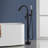 Double Handle Floor Mounted Tub Filler With Handshower-70285724