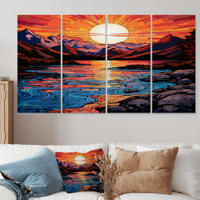Breana - Ensemble d'art mural rivière 4 pièces