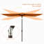 Parasol de marché rectangulaire 10 pi x 6,5 pi Lunsford-723729002