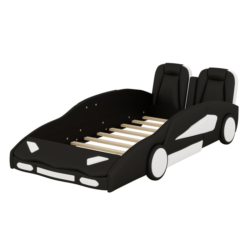 Lit plateforme avec roulettes Race, Noir