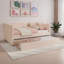 Lit de jour confortable avec couchette, port USB et adorable forme de vague-1805179026