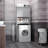 Kleankin Modern Over The Toilet Storage Cabinet, Double Door Bathroom Organizer With Inner Adjustable Shelf And Open Shelf