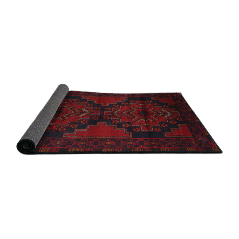 Tapis rouge à motif sud-ouest, Rond 3 pi
