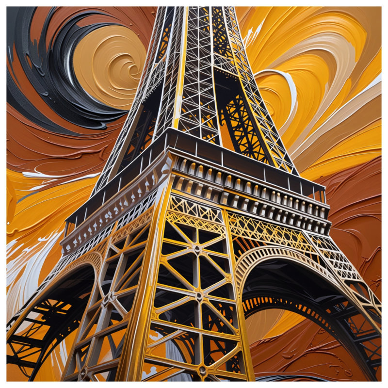 Tapisserie murale Tour Eiffel - Décoration murale architecture, H 104 po x 88 avec 4 œillets