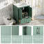 Meuble-lavabo moderne pour salle de bain - meuble-lavabo de 24 po avec portes à réduction de bruit en céramique