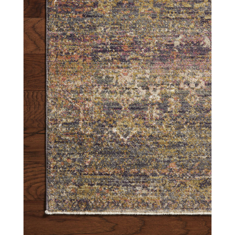 Tapis multicolore Jean Stoffer x Loloi Bradbury, Carré 1 pi 5 po