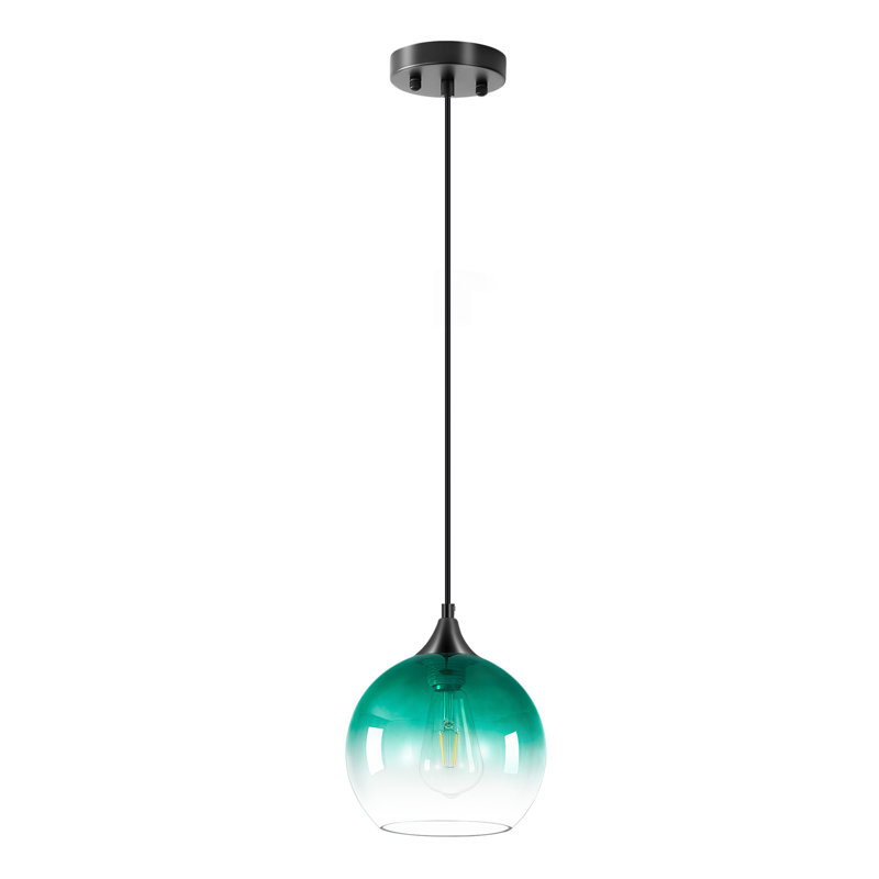 Luminaire suspendu pour îlot de cuisine 1 lumière, Vert dégradé
